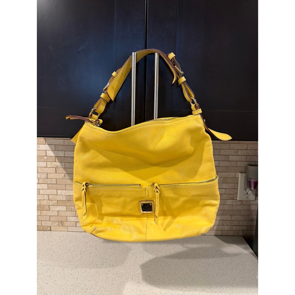 Dooney Bourke Dillen Leather Hobo Bag Yellow